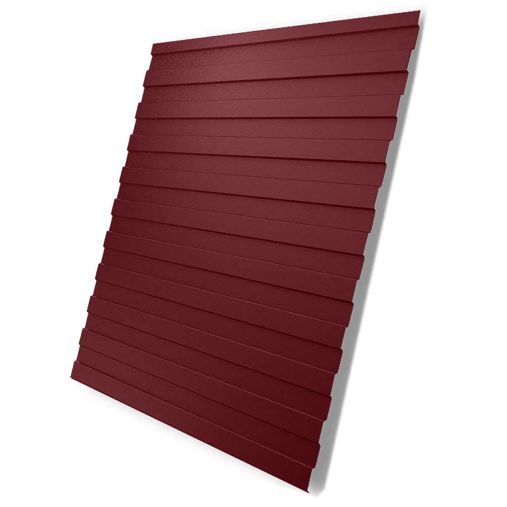 Профнастил С8 1,2х2 м 0,33 мм красное вино RAL 3005