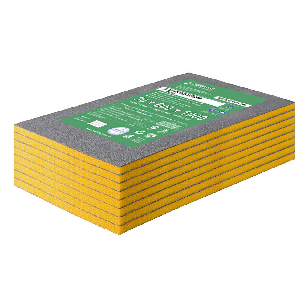 Шумоизоляция Евроблок 30 мм 0,6х1 м