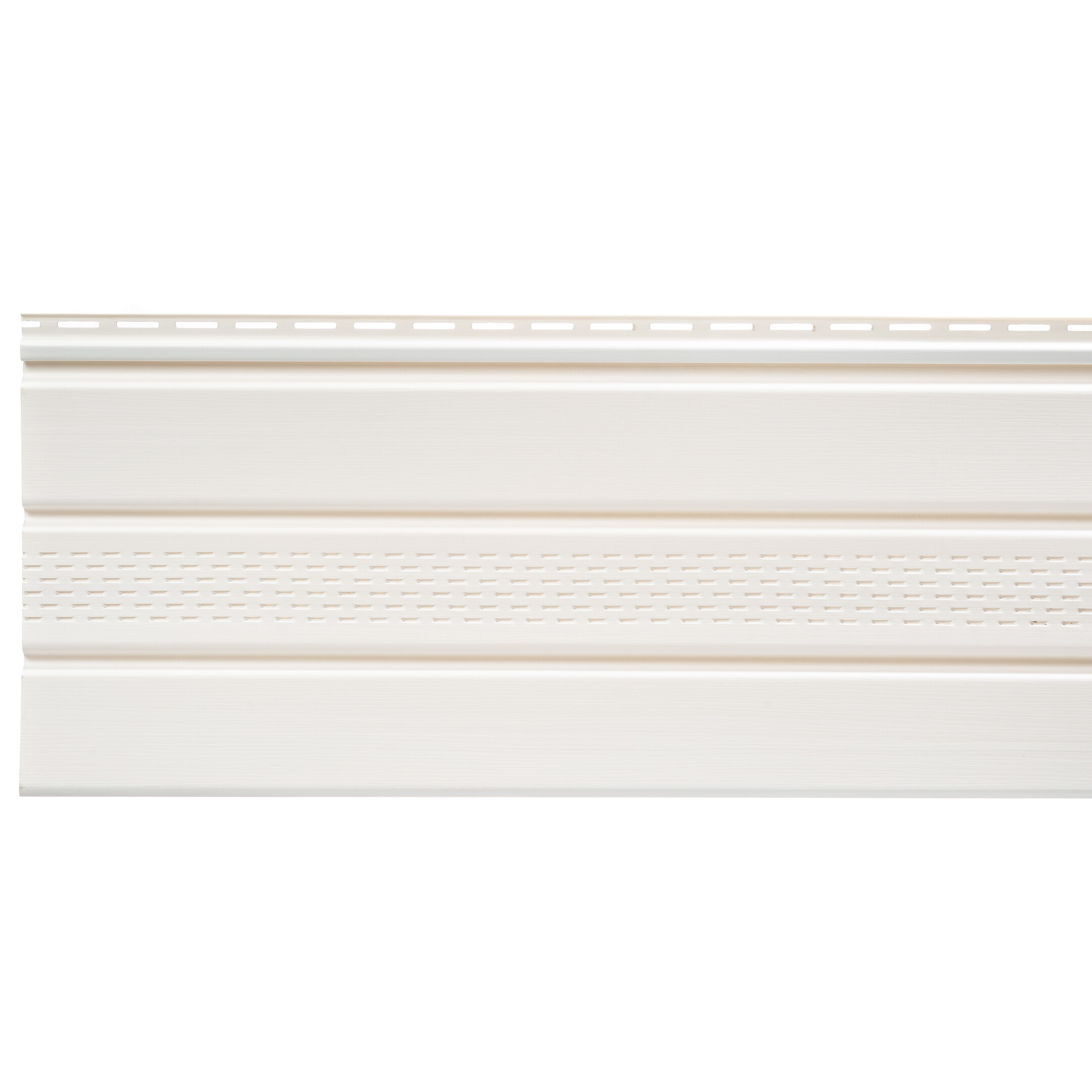 Софит ПВХ с центральной перфорацией Docke Standard пломбир 3000х305 мм