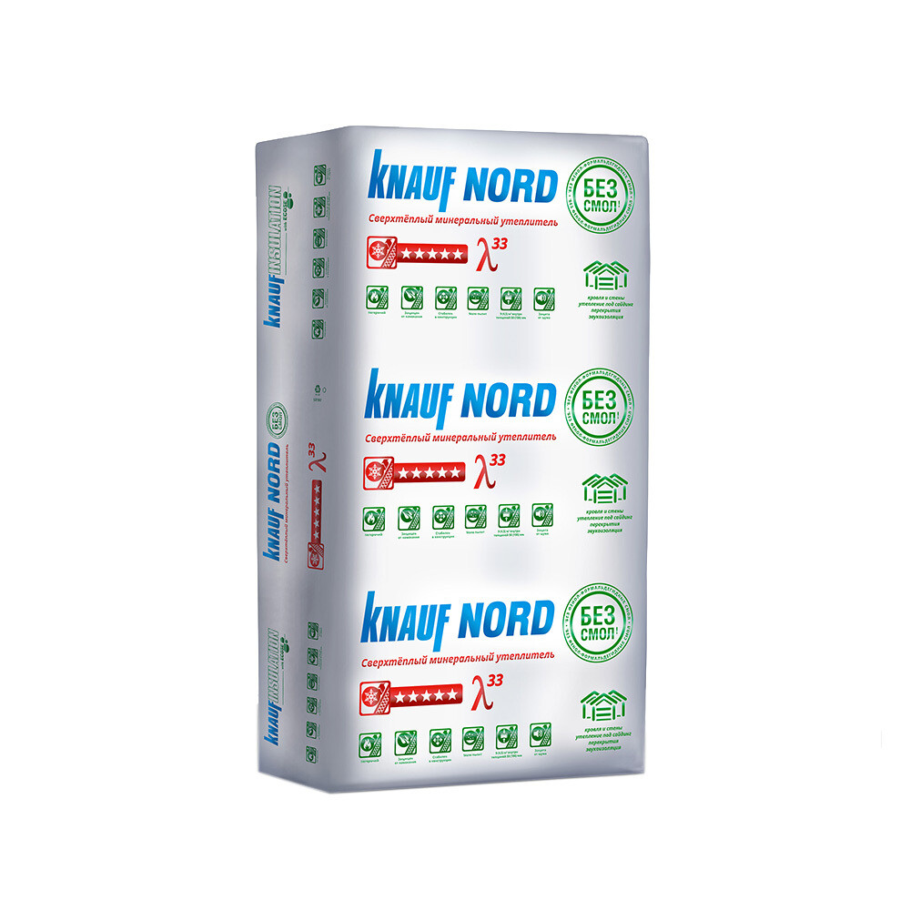 Утеплитель Knauf Nord 50х600х1250 мм 9 кв.м