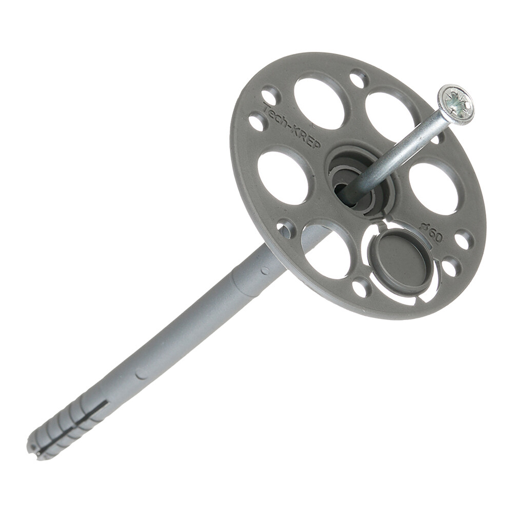 Дюбель для теплоизоляции Tech-Krep 8х120 мм металлический гвоздь с термоголовкой (250 шт.)