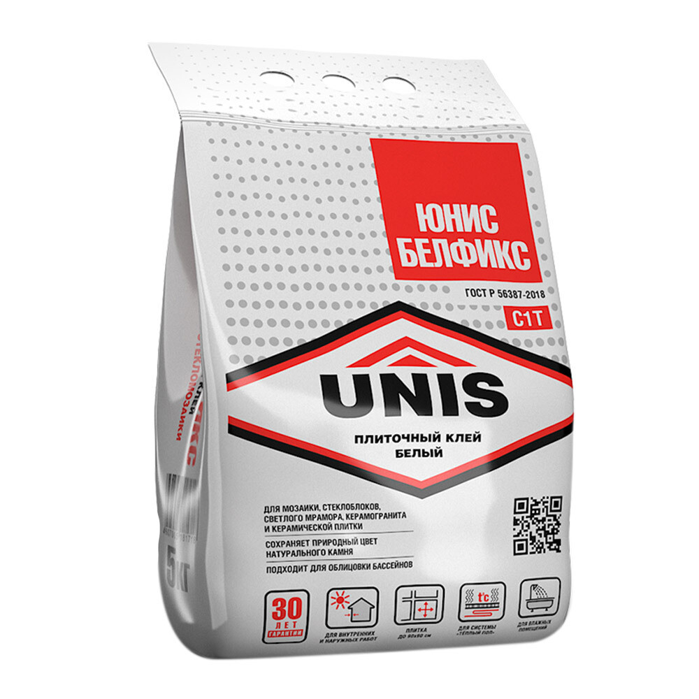 Клей для плитки Unis Белфикс класс C1 T 5 кг