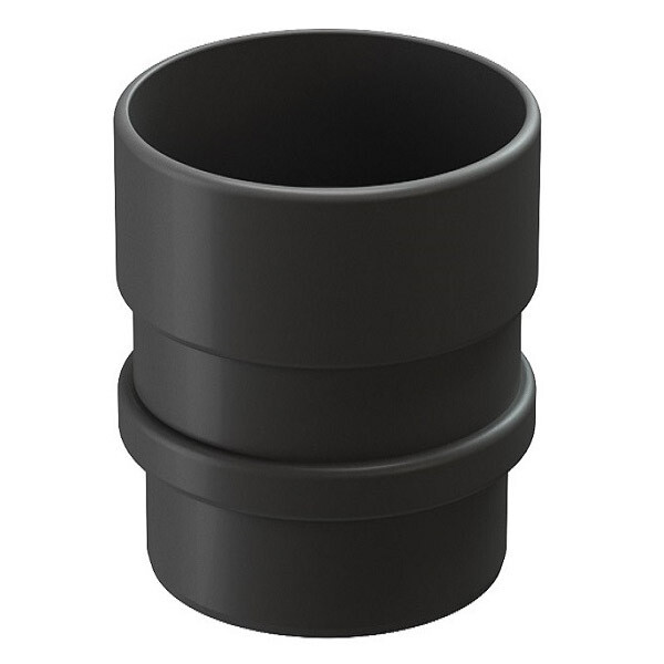 Муфта водосточной трубы Docke Lux пластиковая соединительная d100 мм графитовый серый RAL 7024