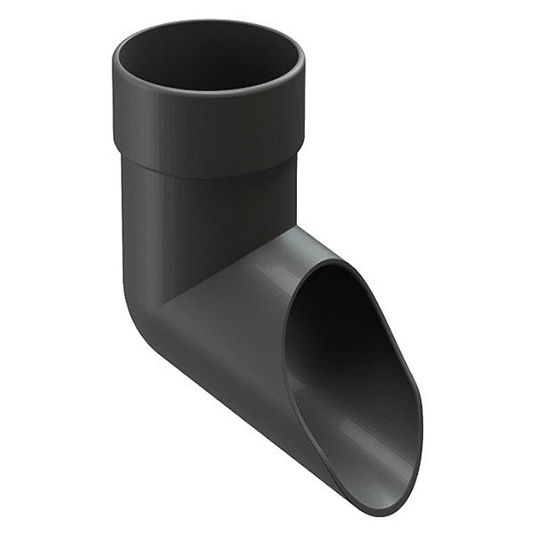 Колено стока Docke Lux пластиковый d100 мм графитовый серый RAL 7024