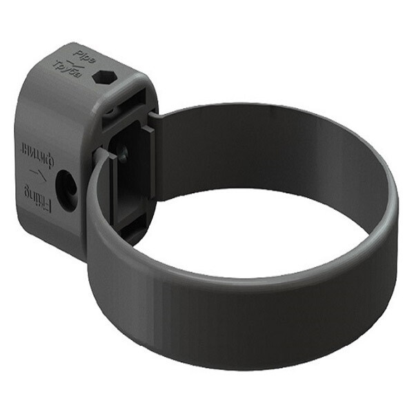 Хомут трубы Docke Lux пластиковый d100 мм графитовый серый RAL 7024