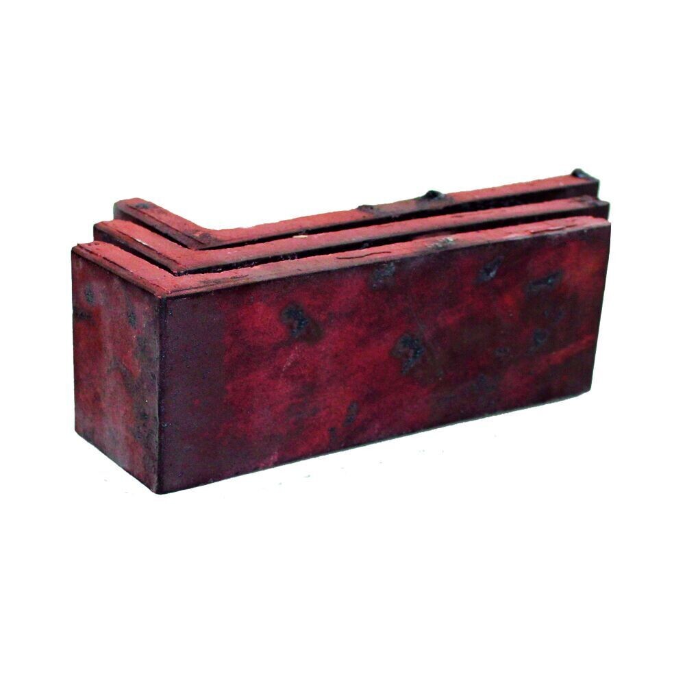 Клинкерная плитка для фасада угловая Terramatic Moon Original DK (8 шт.= 0,14 кв.м) красно-бурая 185х60х71х14 мм