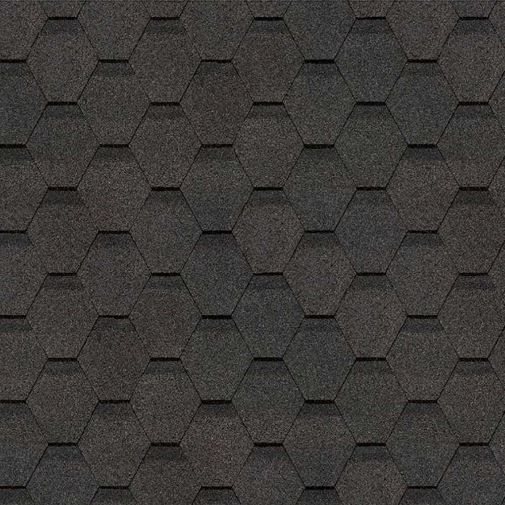 Черепица гибкая Docke Eurasia Шестигранник серая 3 кв.м