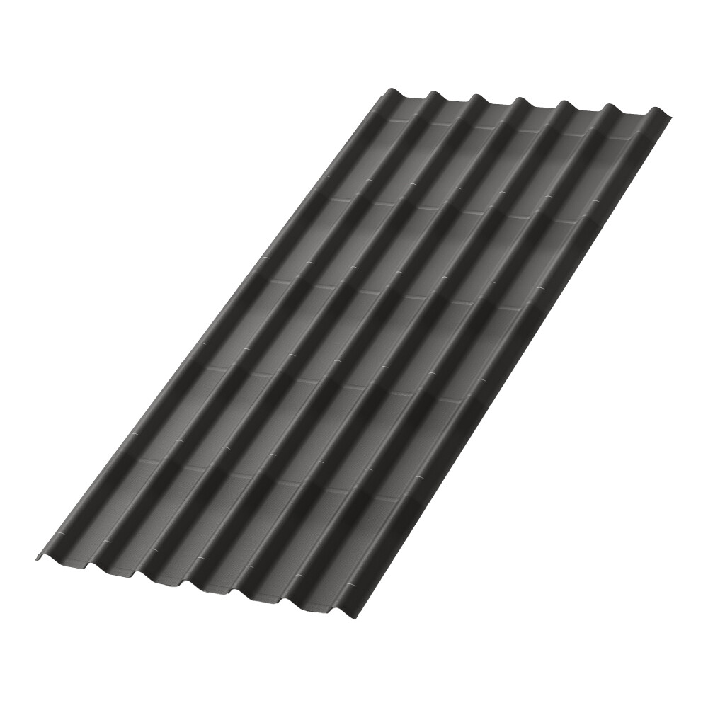 Лист волнистый Ондулин графит черепица 1,95х0,96 м 3,3 мм усиленный