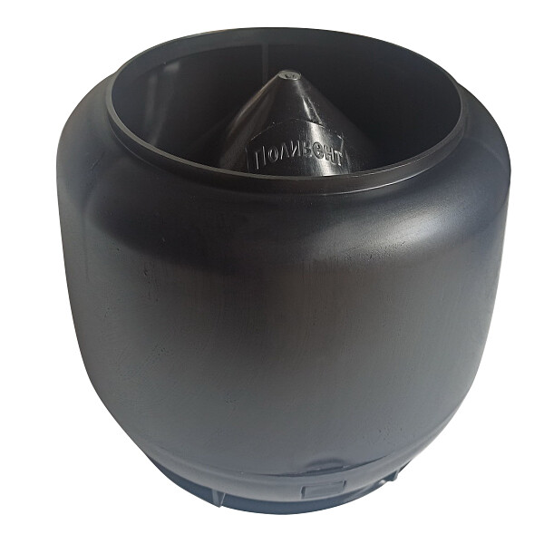 Колпак Поливент для изолированного выхода d160 мм черный RAL 9005