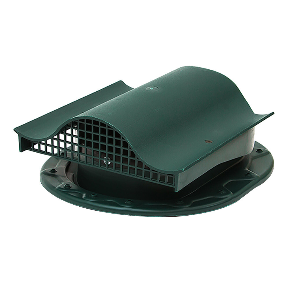 Аэратор Поливент КТВ-вентиль для готовой кровли из гибкой черепицы зеленый RAL 6020