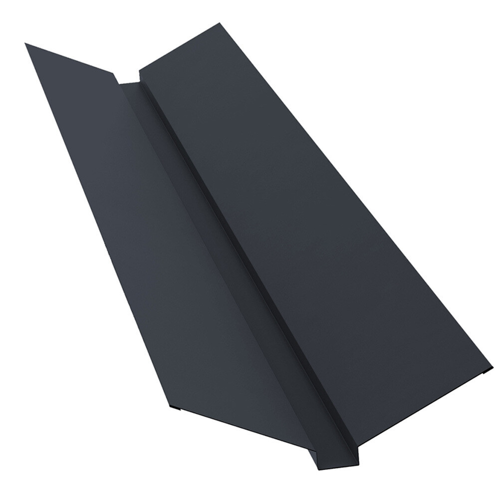 Ендова внешняя для металлочерепицы 115х30х115 мм 2 м графитово-серая RAL 7024 матовая satin matt