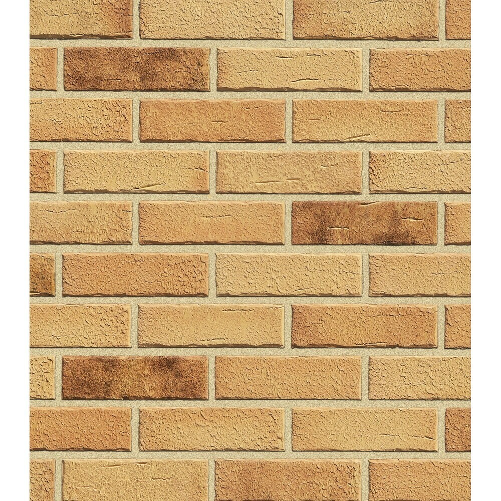 Клинкерная плитка для фасада Roben Aarhus Gelb-Bunt carbon (24 шт.= 0,5 кв.м с учетом шва) желтая с углем 240х71х14 мм