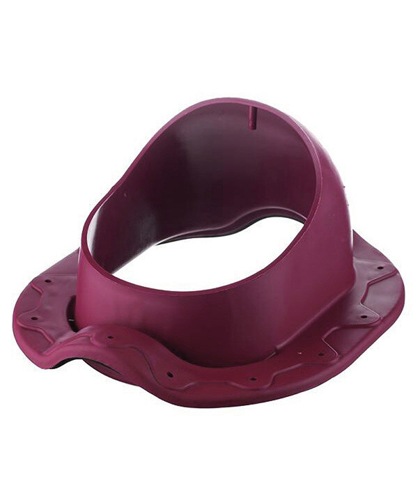 Проходной элемент Поливент для готовой кровли из металлочерепицы красное вино RAL 3005