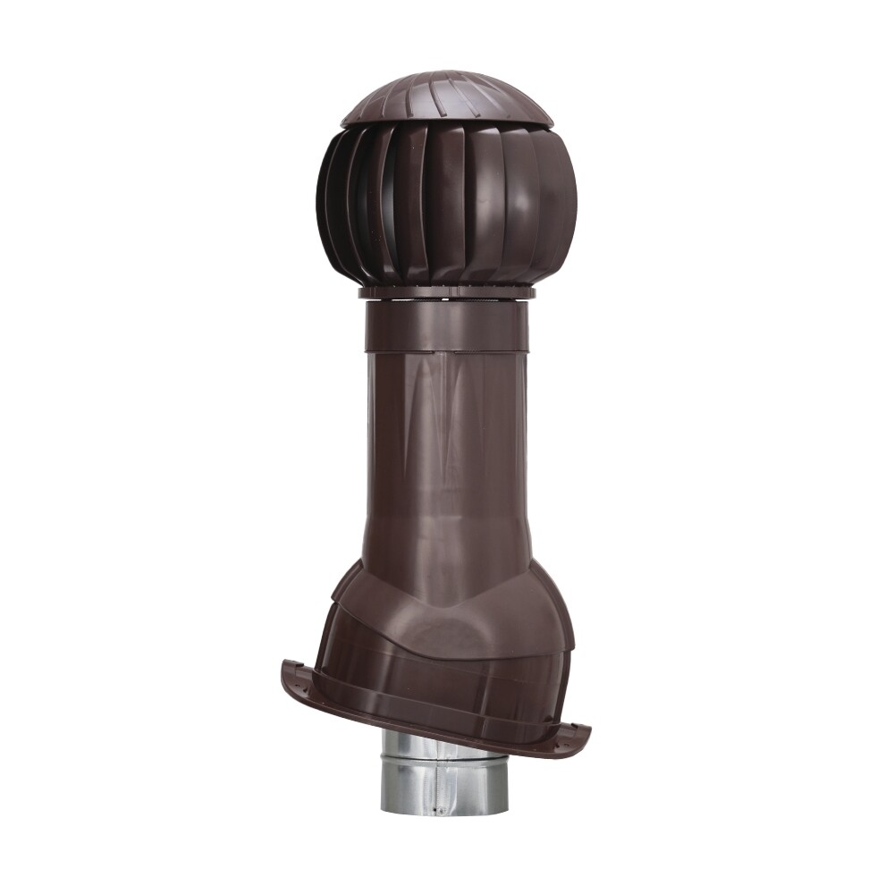 Комплект вентиляции Gervent для металлочерепицы d125х160 мм коричневый RAL 8017