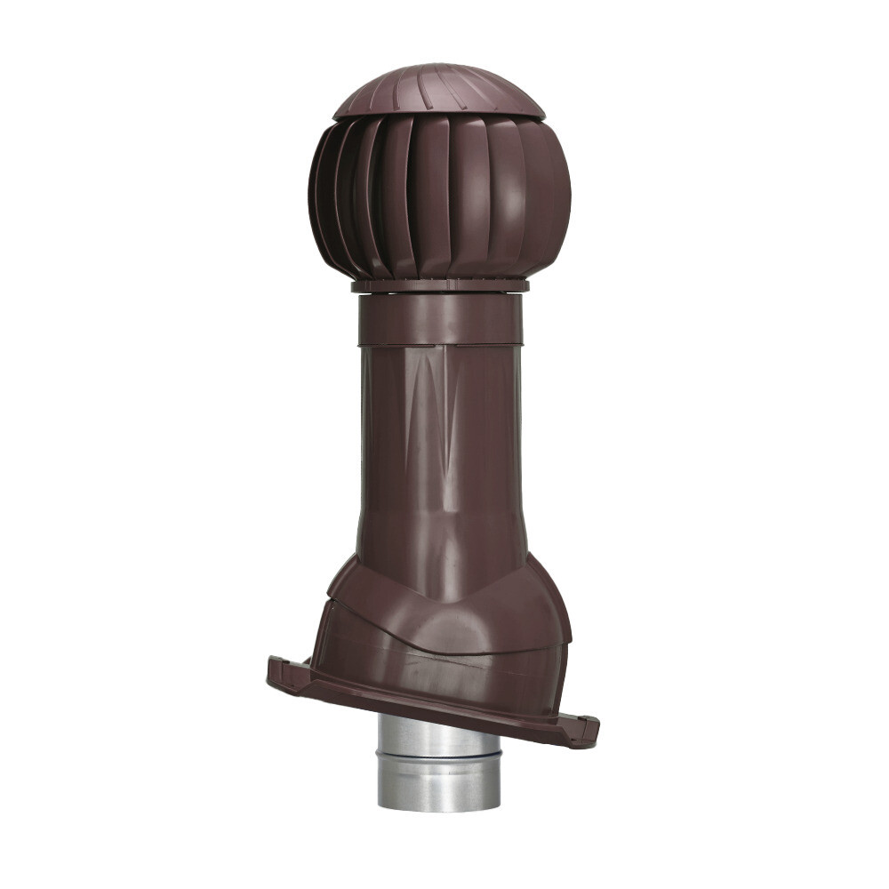 Комплект вентиляции Gervent для профнастила С20 d125х160 мм коричневый RAL 8017