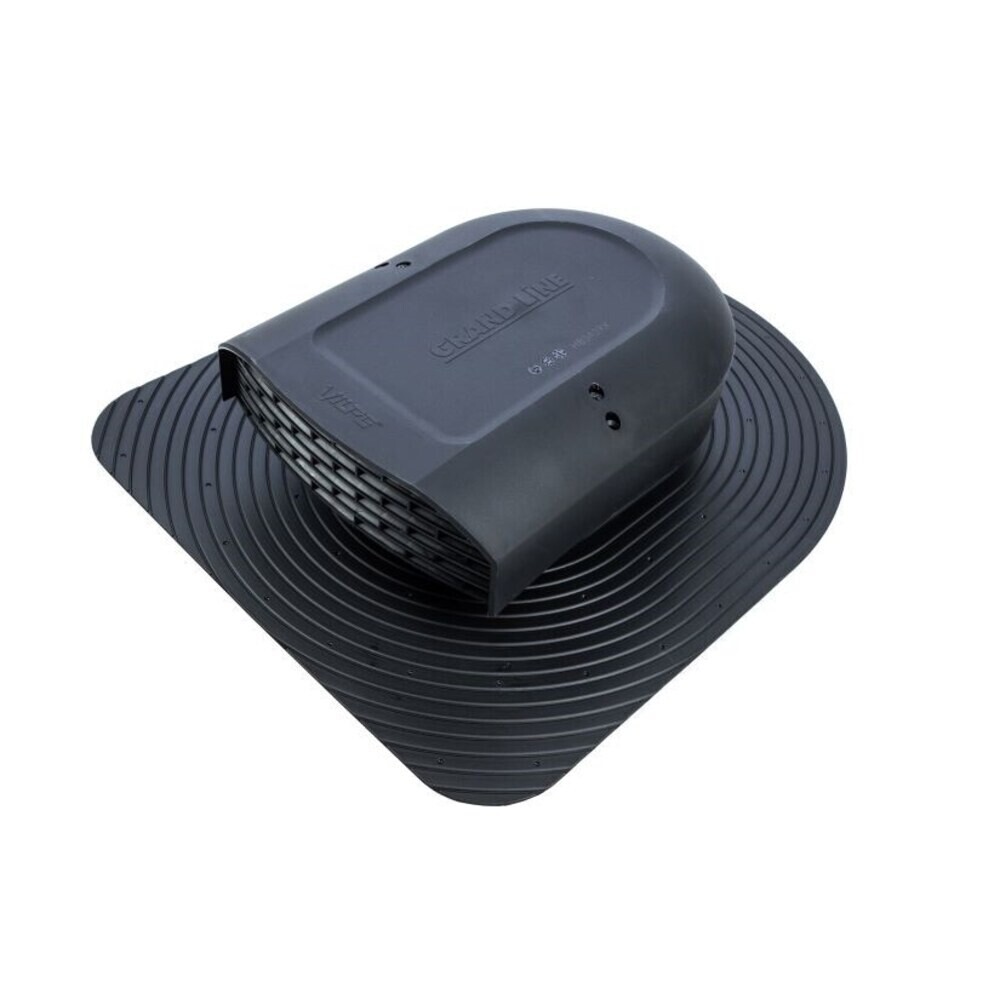 Вентиль кровельный Vilpe Huopa/Helmi KTV для гибкой черепицы черный с гибким фланцем