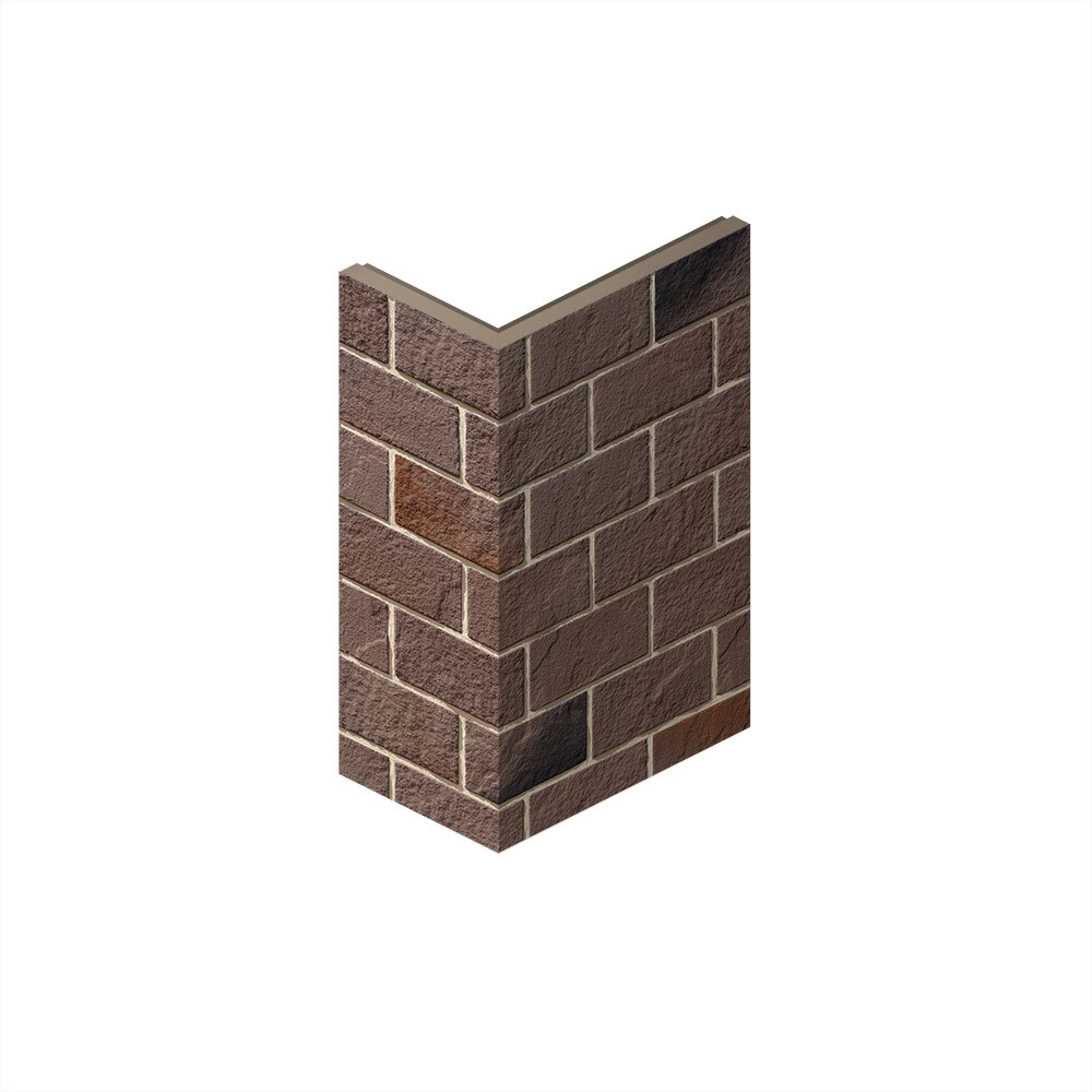 Искусственный камень угловой White Hills Лицен темно-коричневый (14 шт.=2,31 пог.м)