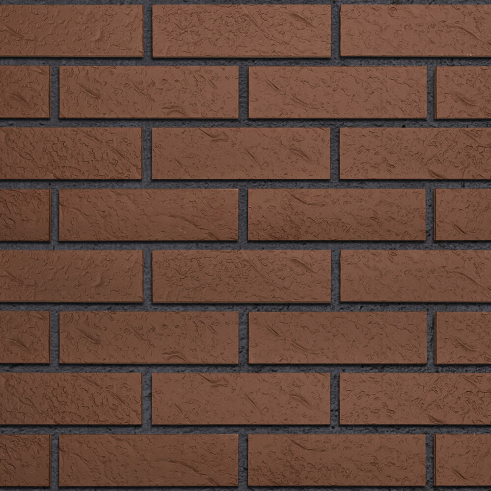 Клинкерная плитка для фасада Roben Braun genarbt (22 шт.= 0,458 кв.м с учетом шва) коричневая 240х71х9 мм