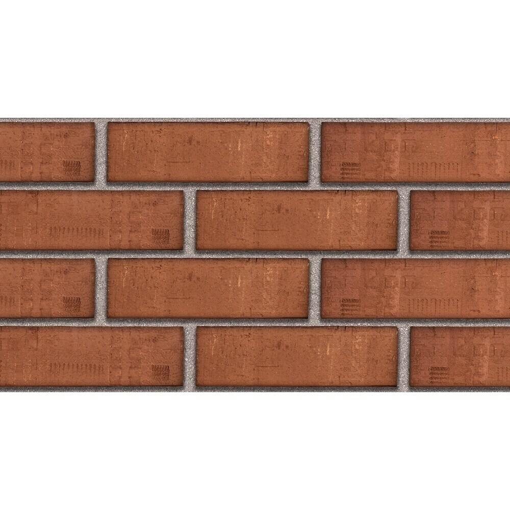 Клинкерная плитка для фасада ЛСР Калиосто Декор рельеф (30 шт.= 0,52 кв.м) красная 240х71х13,5 мм