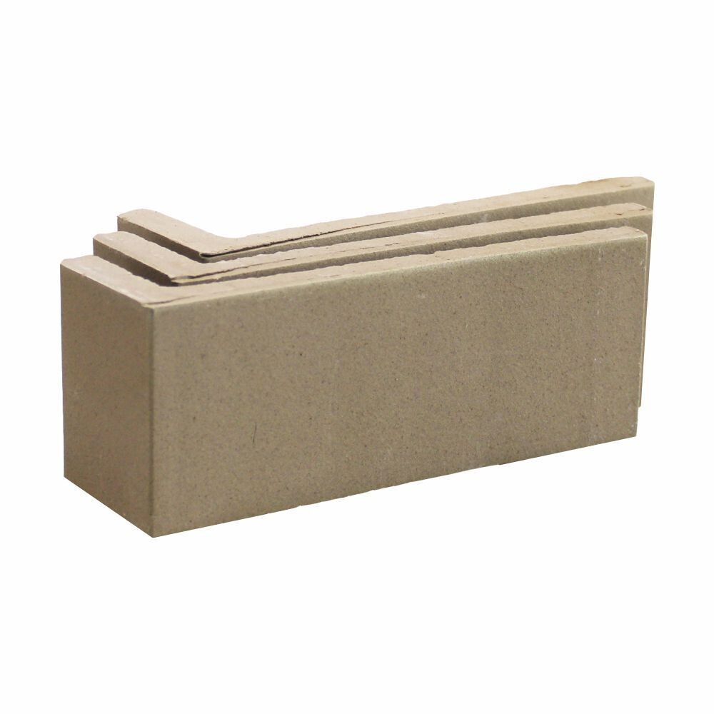 Клинкерная плитка для фасада угловая Terramatic Plato Grey Y (8 шт.= 0,14 кв.м) серая 185х60х71х14 мм