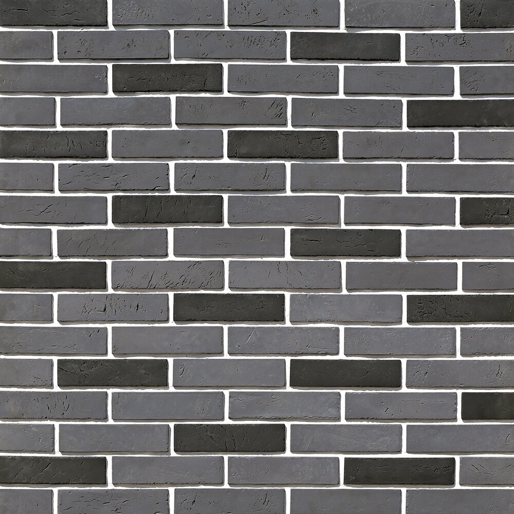 Искусственный камень White Hills Терамо Брик черный (42 шт.=0,65 кв.м)