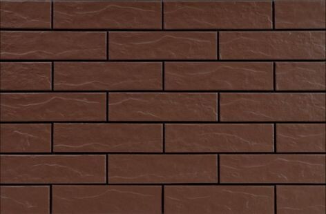Клинкерная плитка для фасада Cerrad Elewacja rustiko (32 шт.= 0,5 кв.м) коричневая 245х65х6,5 мм