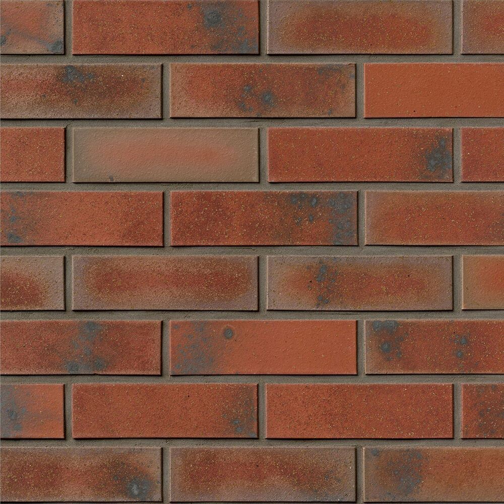 Клинкерная плитка для фасада Roben Westerwald Bunt carbon (24 шт.= 0,5 кв.м с учетом шва) красная с углем 240х71х14 мм