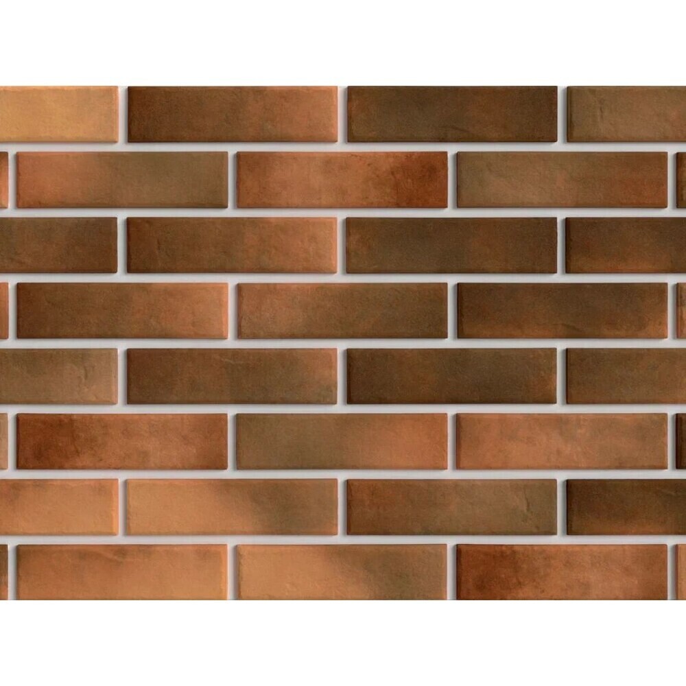 Клинкерная плитка для фасада BestPoint Retro brick Curry (32 шт.= 0,5 кв.м) коричнево-бежевая 245х65х8,5 мм