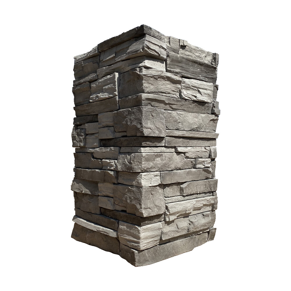 Искусственный камень угловой White Hills Фьорд Лэнд черно-серый (18 шт. = 1,8 пог.м)