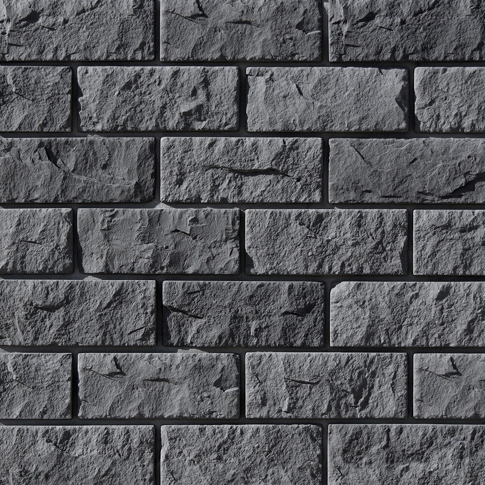 Искусственный камень White Hills Йоркшир угольно-черный (25 шт.=1,06 кв.м)