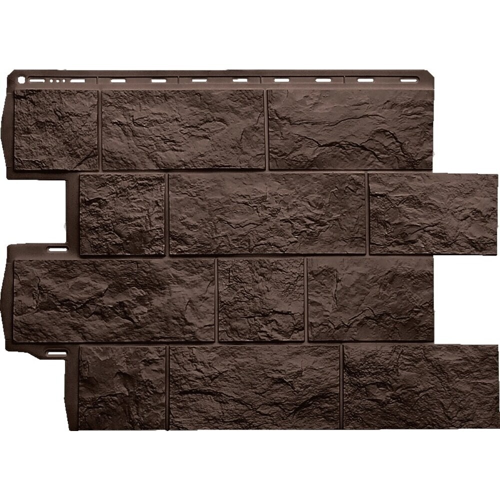 Панель фасадная Альта-Профиль Туф Эко 680х560 мм коричневый