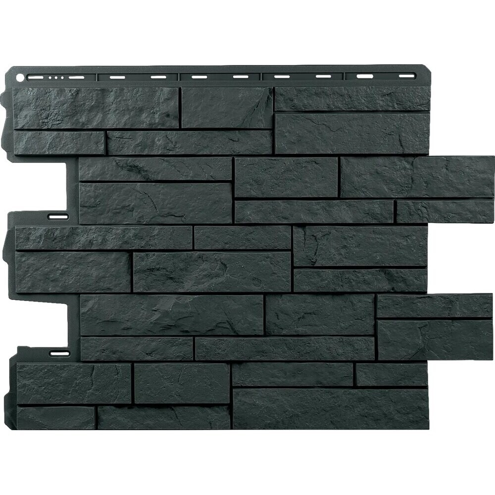 Панель фасадная Альта-Профиль Шотландия Эко 680х560 мм графит