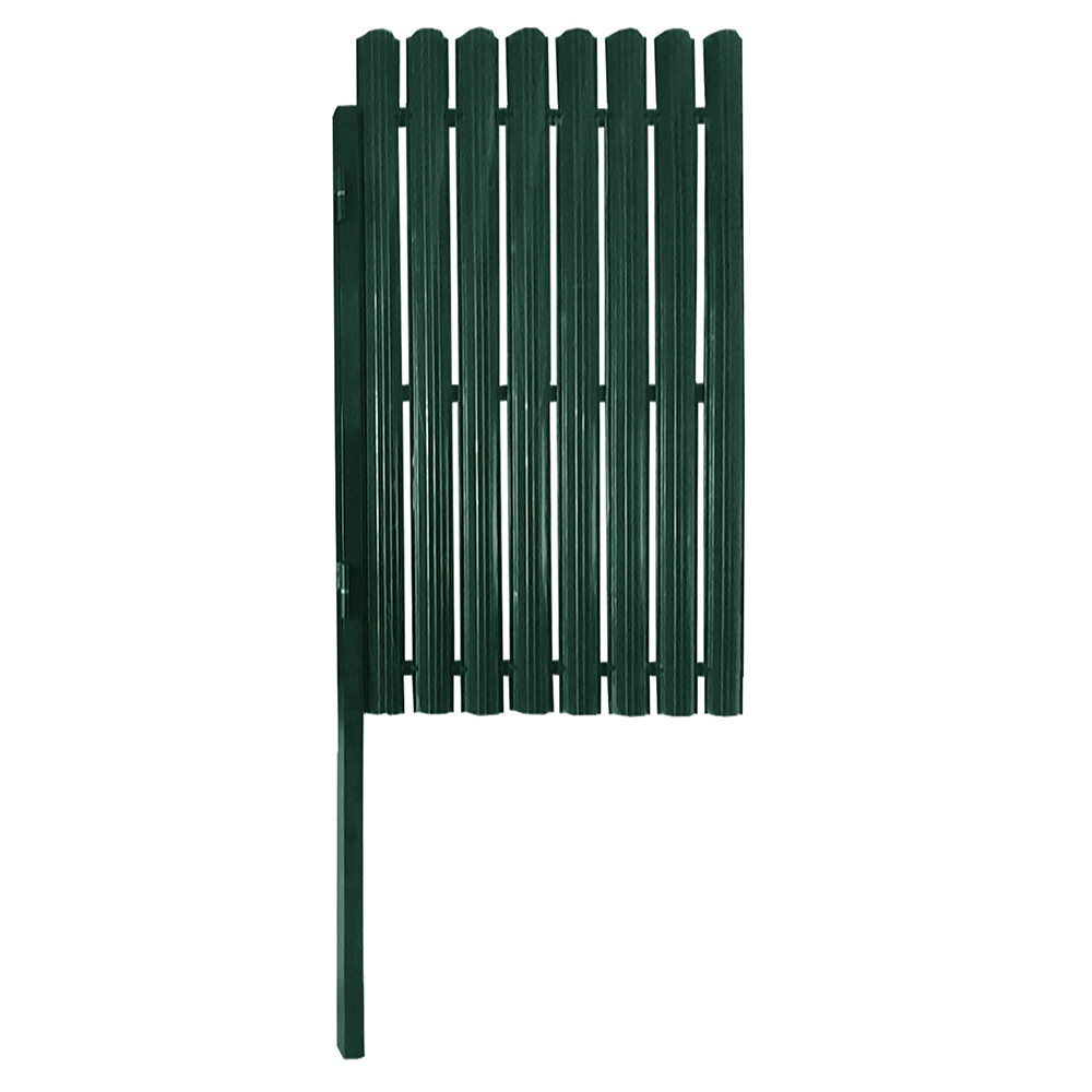 Калитка распашная с двухсторонним штакетником 1х1,5 м зеленая RAL 6005