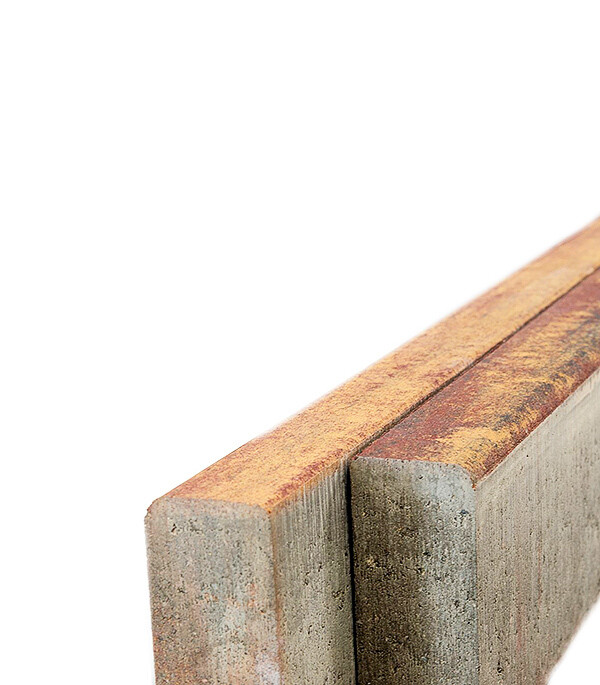 Бордюр тротуарный вибропрессованный 1000х200х80 мм color mix Мальва BRAER