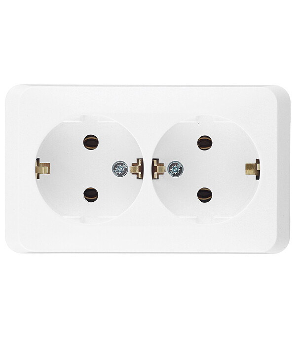 Розетка Systeme Electric Этюд накладная белая (PA16-007B)