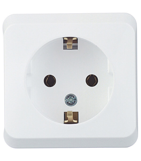 Розетка Systeme Electric Этюд накладная белая (PA16-003B)