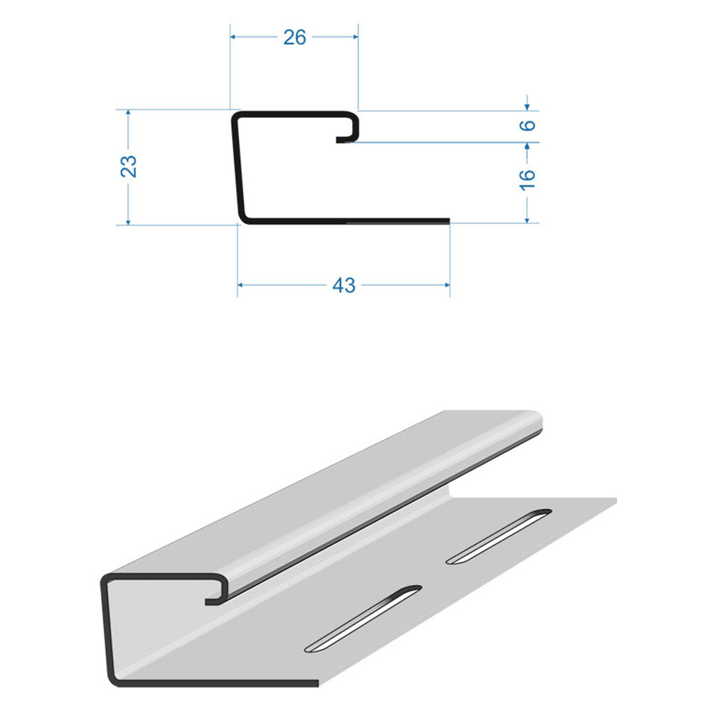 J-профиль Docke 3000 мм банан