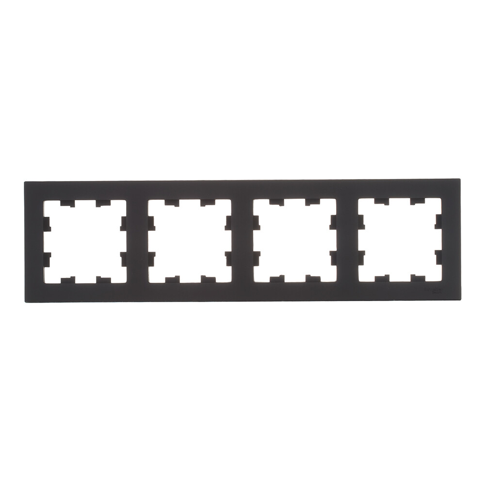 Рамка Systeme Electric AtlasDesign четырехместная карбон (ATN001004)