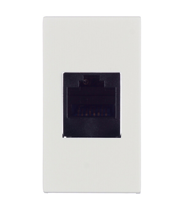 Розетка для кабель-канала компьютерная DKC Viva белая RJ45 1 модуль (45038)