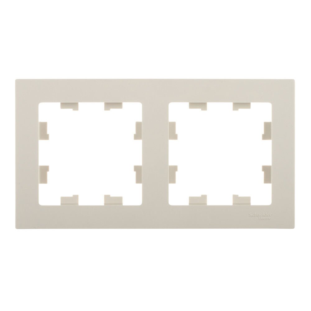 Рамка Systeme Electric AtlasDesign двухместная бежевая (ATN000202)