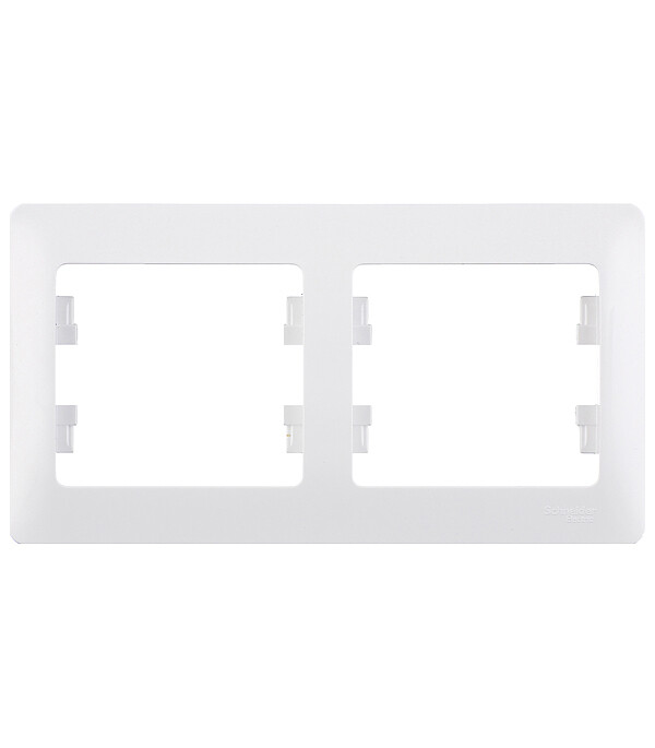 Рамка Systeme Electric Glossa двухместная белая (GSL000102)