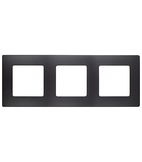 Рамка Legrand Etika трехместная антрацит (672583)