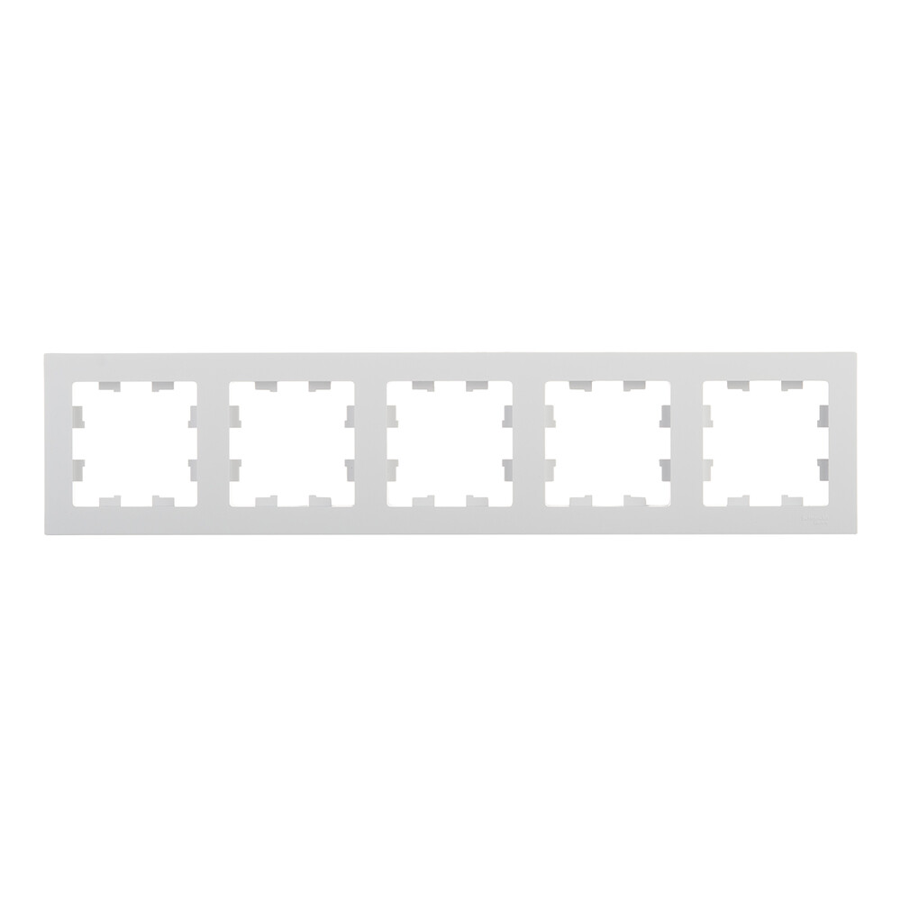 Рамка Systeme Electric AtlasDesign пятиместная белая (ATN000105)