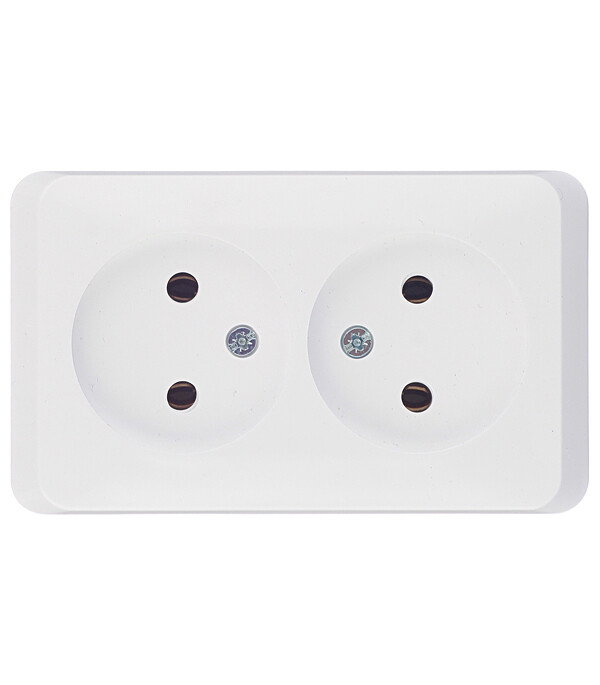 Розетка Systeme Electric Этюд накладная белая (PA16-005B)