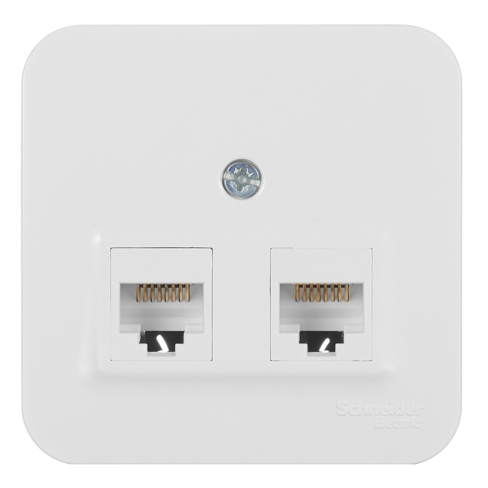 Розетка компьютерная Systeme Electric Blanca накладная белая 2хRJ45 (BLNIA045451)