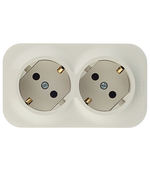 Розетка Legrand Quteo накладная слоновая кость (782263)