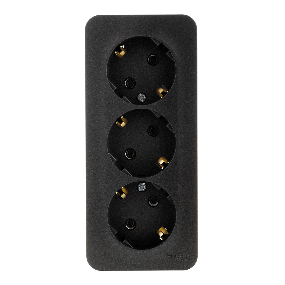 Розетка Systeme Electric Blanca накладная антрацит (BLNRA010316)