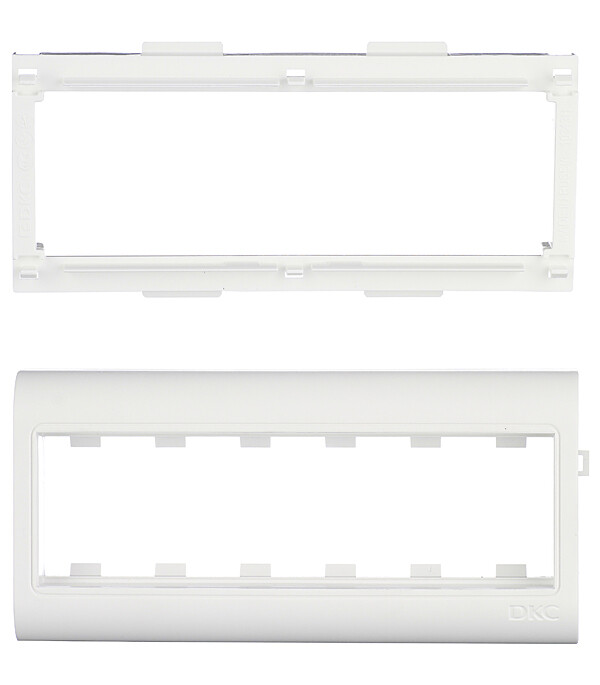 Рамка для кабель-канала 80х40/60 мм DKC Viva белая 6 модулей (10343/10343DIY)