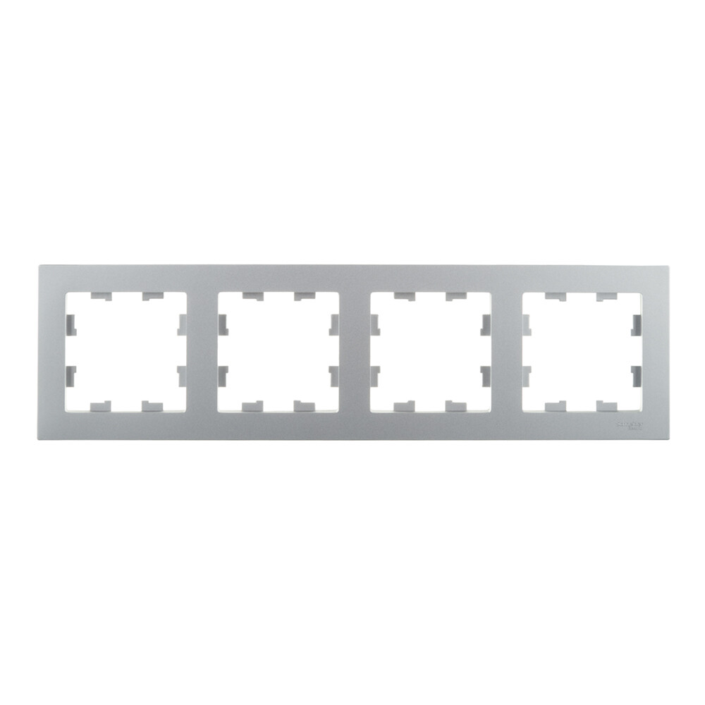 Рамка Systeme Electric AtlasDesign четырехместная алюминий (ATN000304)