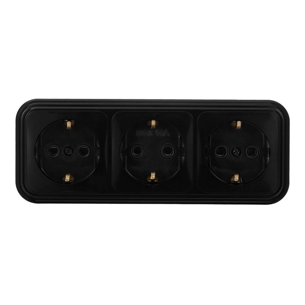 Розетка Svet накладная черная (0215-00871/2033/2034)